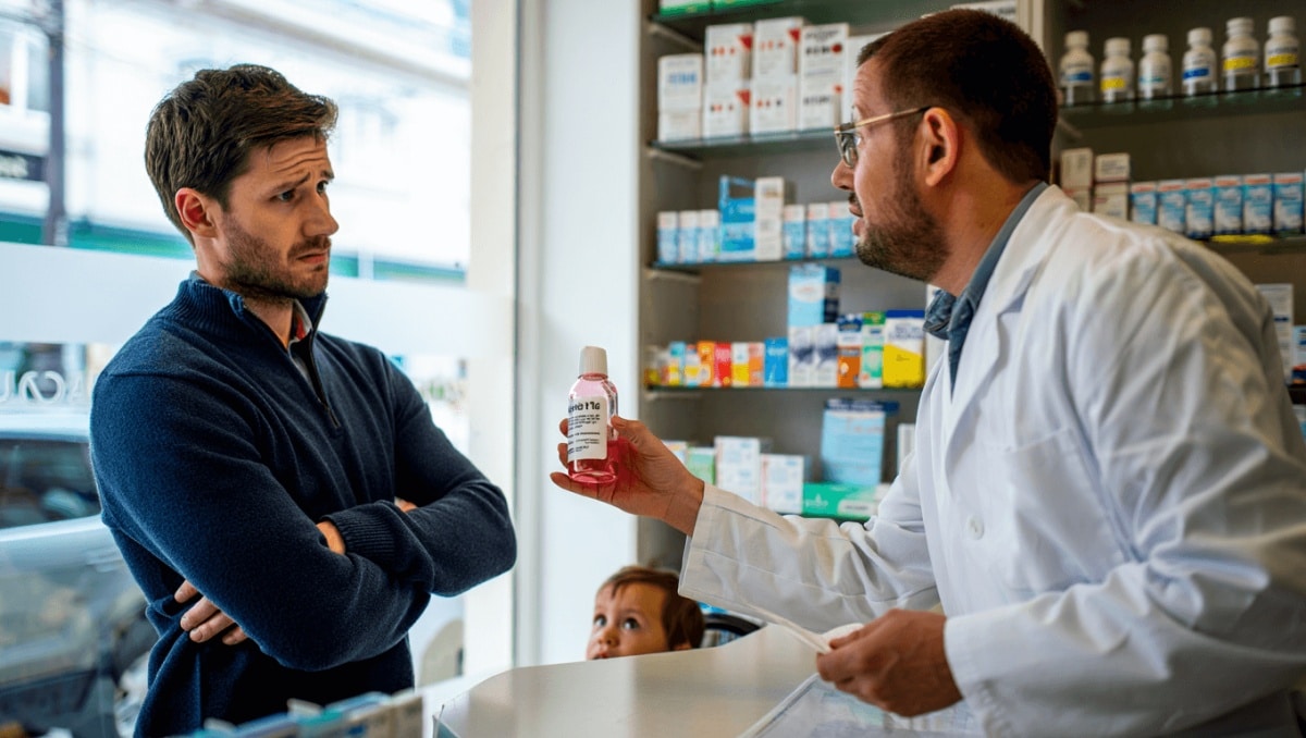 
                    Falsches Wasser: Vater verweigert angerührtes Antibiotikum
                