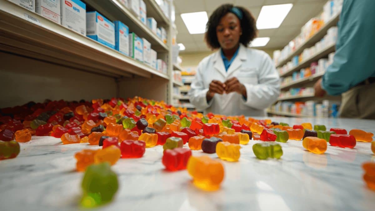 Geschmolzene Gummibärchen von der Versandapotheke