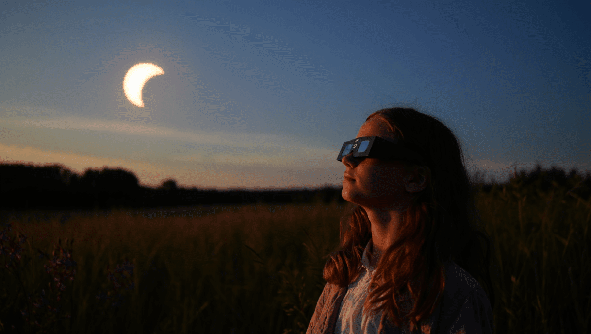 Partielle Sonnenfinsternis: Augen richtig schützen Wenn sich gegen Abend der Mond teilweise vor die Sonne schiebt, sollte man nur mit dem richtigen Augenschutz hinschauen. Worauf es ankommt! Mehr erfahren